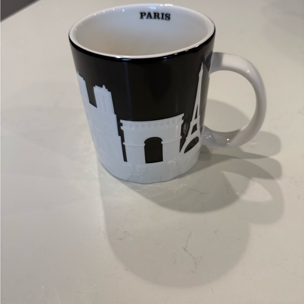 STARBUCKS LIMITED EDITION Paris Skyline Black and White Mug